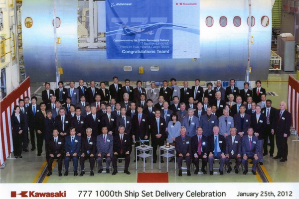 ボーイング777　1000号機納入達成記念